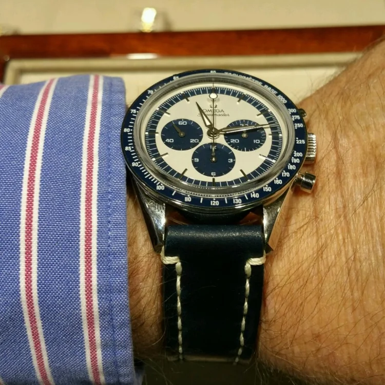 Speedmaster CK 2998 on Navy Arts & Crafts. Wow, what a beautiful watch.