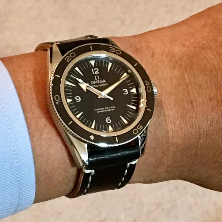 Gorgeous, instant-classic Omega Seamaster 300 Master Co-Axial on a Black Arts & Crafts. This watch is a Rover Haven favorite!