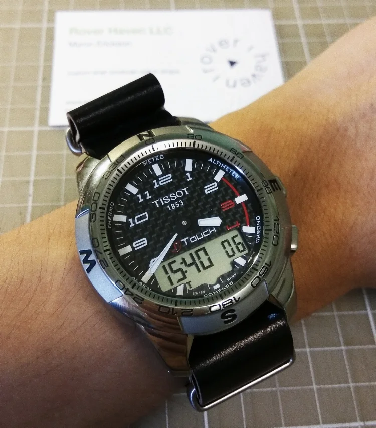 Tissot T-Touch on a Black MIL strap!