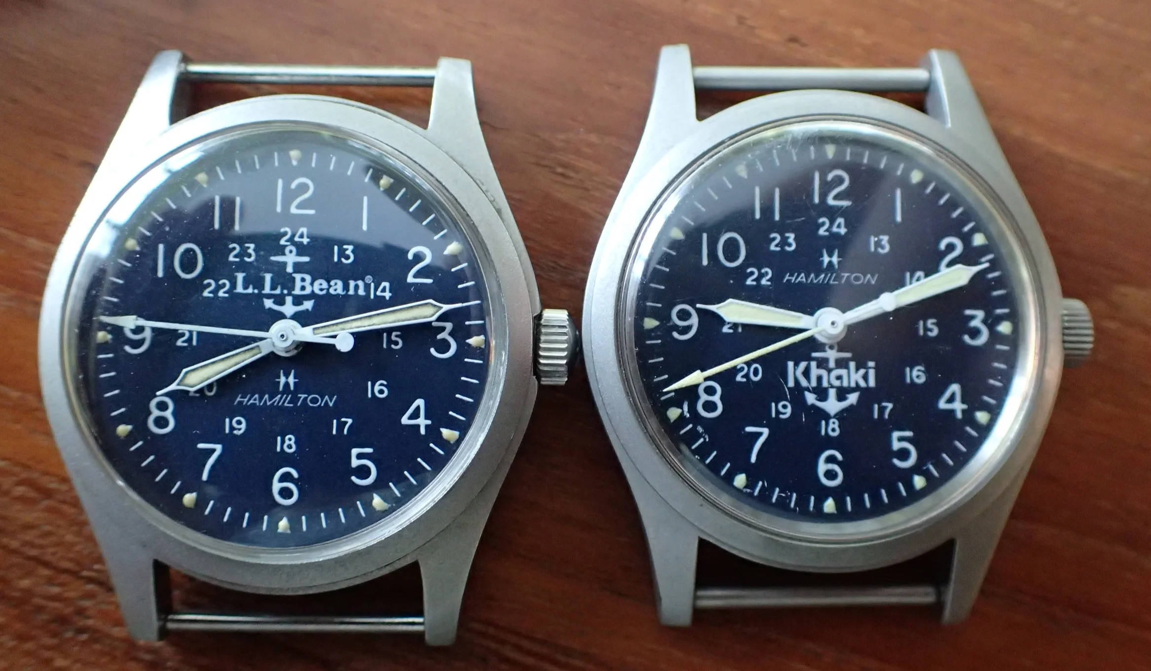 Like a Northern Parula and a Tropical Parula, the beautiful blue anchor-dialed Hamilton 9219’s.