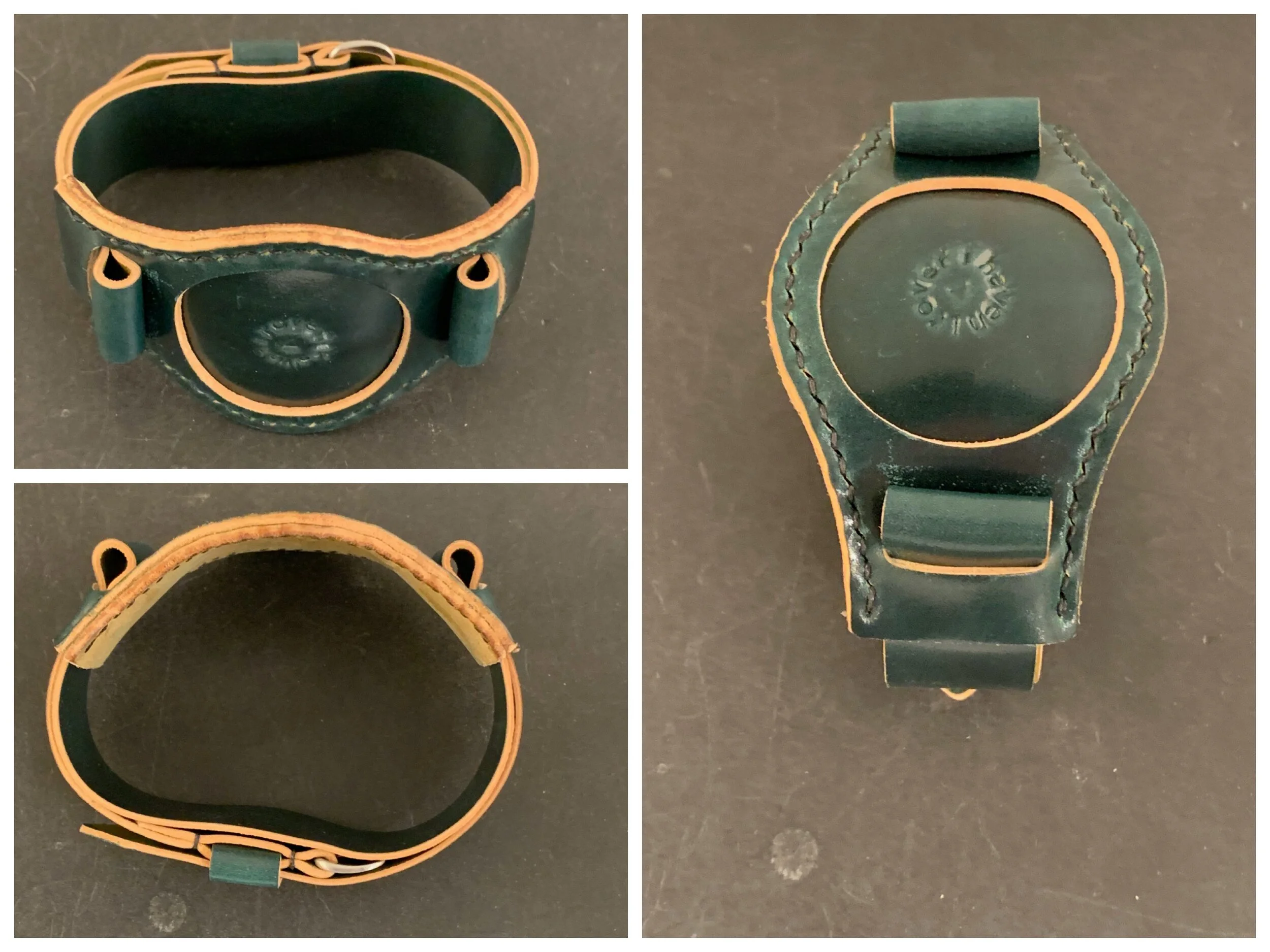 With buckle and fixed keeper added to the strap.