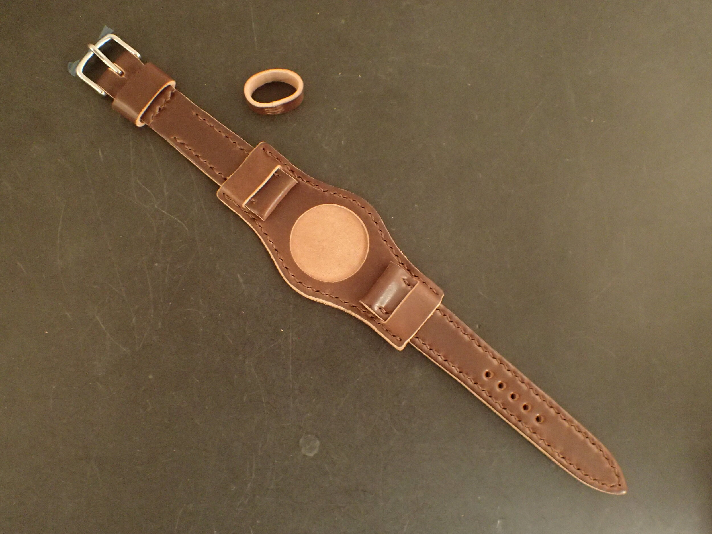 Bund strap, Arts & Crafts, 18/16, Mahogany