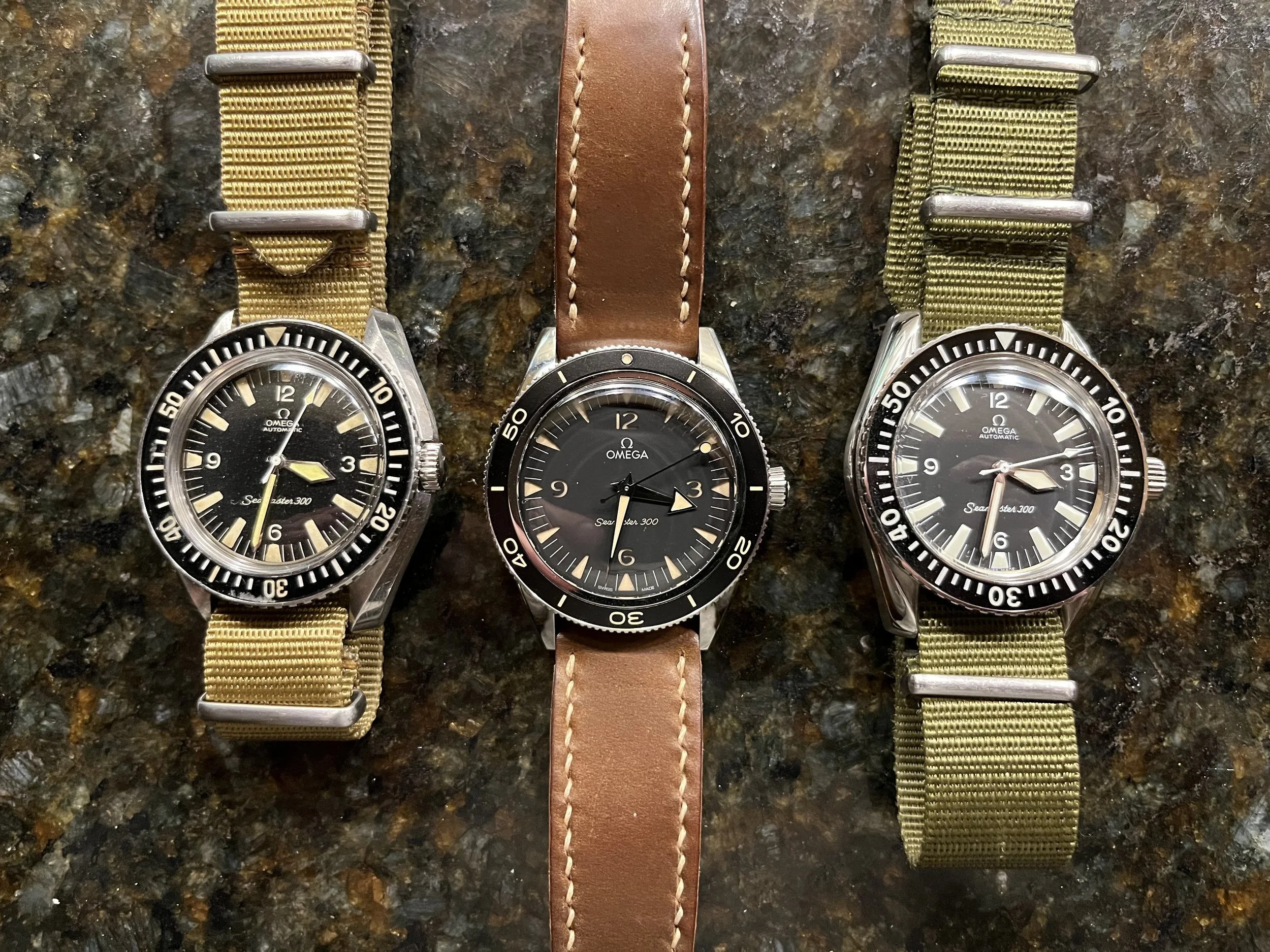 A tale of three Seamaster 300's.  New meets old, meets new again. 
