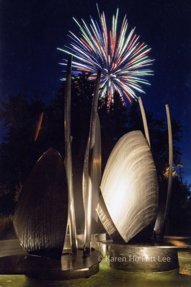 Fountain at night