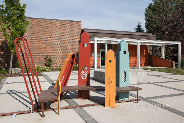Summer view in front of gallery
