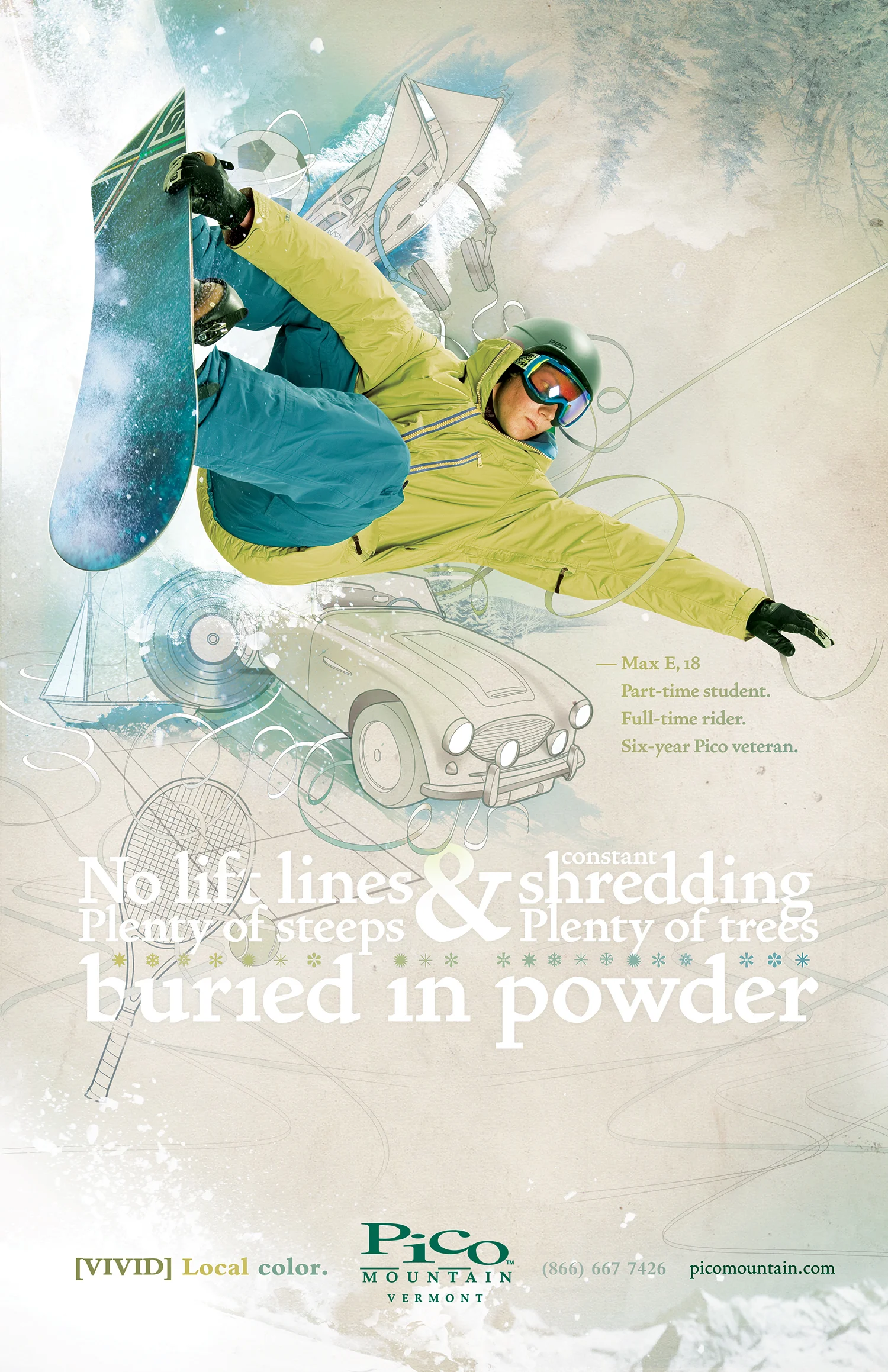 FEATURED WORK PICO MOUNTAIN LOCAL COLOR PRINT CAMPAIGN