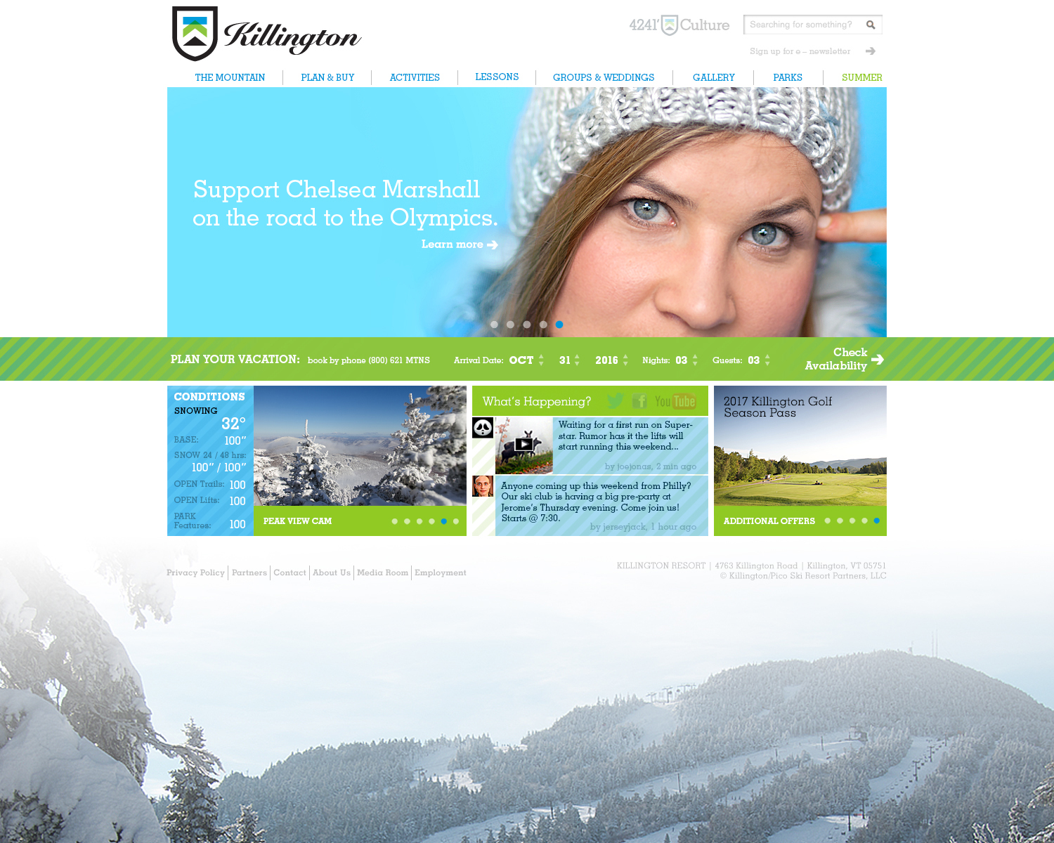 Killington Resort Website Design