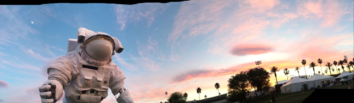 Festivalgoers and artists can follow the astronaut's adventures via instagram @CoachellaAstronaut.