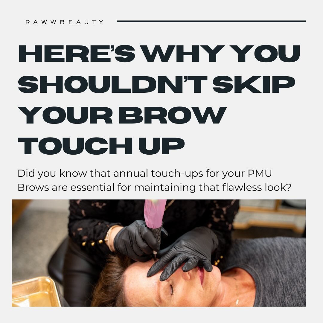 Did you know that annual touch-ups for your PMU Brows are _essential_ for maintaining that flawless look? 

Here&rsquo;s why you shouldn&rsquo;t skip them:

✨ Color Perfection: Keep that pigment poppin&rsquo; and vibrant with yearly touch-ups! Say go