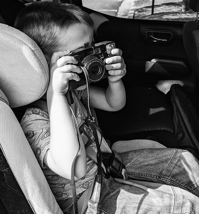 Took Evan on a photo exploration with a roll of HP5, an old Canon Megazoon. Can't wait to see what he got. #analogphotography #ilfordhp5 #filmphotography