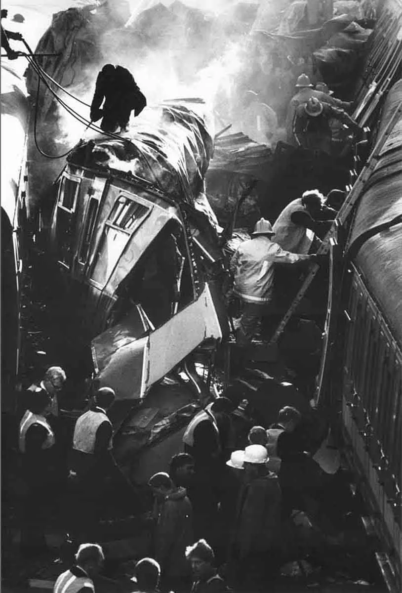 1988 Clapham Junction rail crash. London, England.