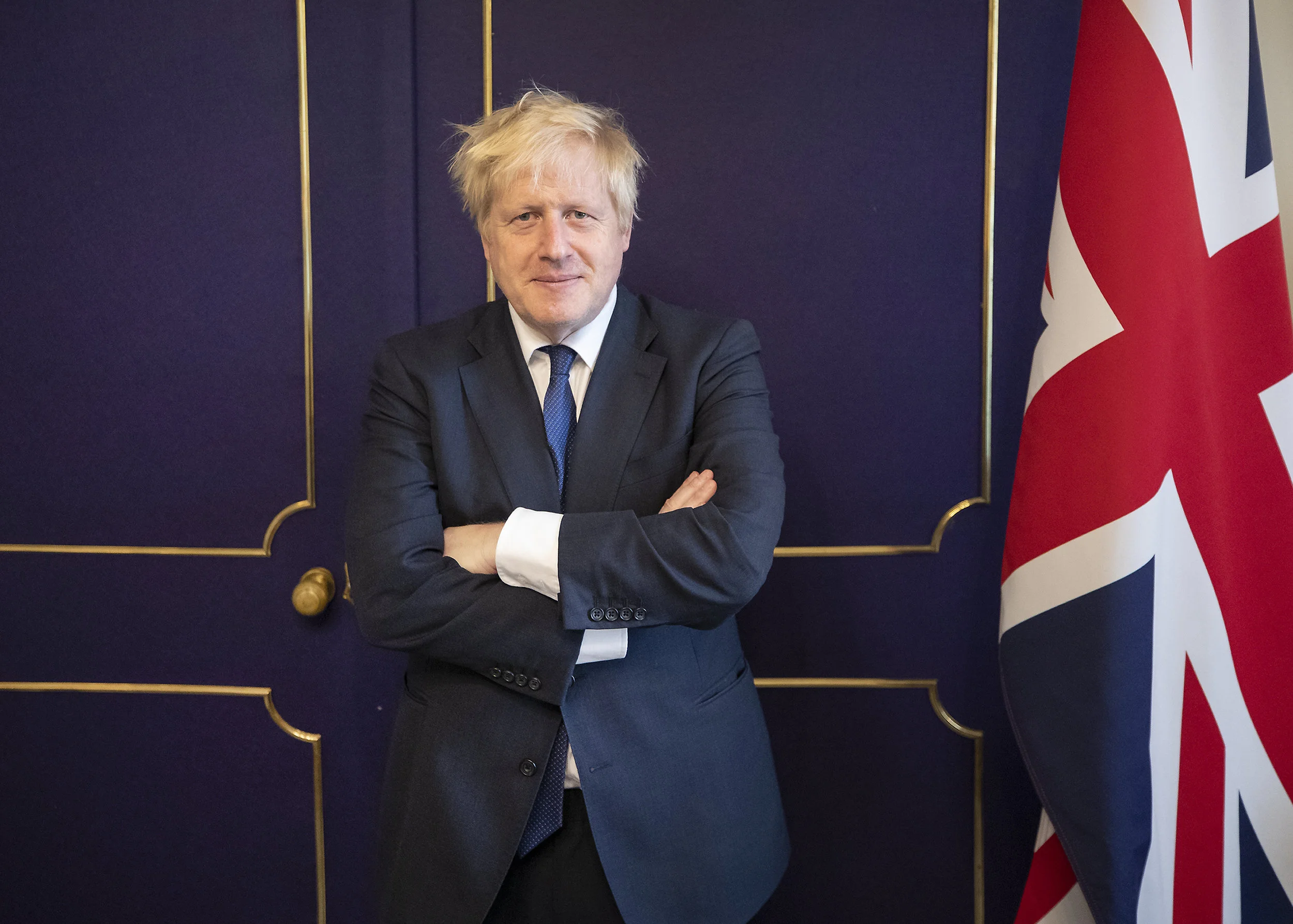 Prime Minister Boris Johnson in his office, 10 Downing Street, London. August 30, 2019.