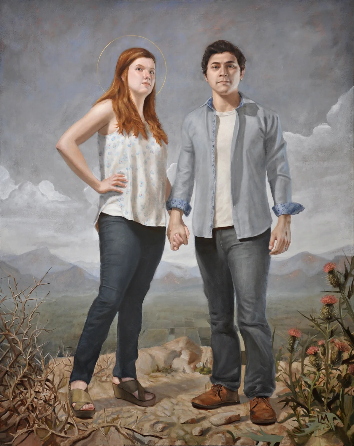 Inseparable (Portrait of artist and wife)