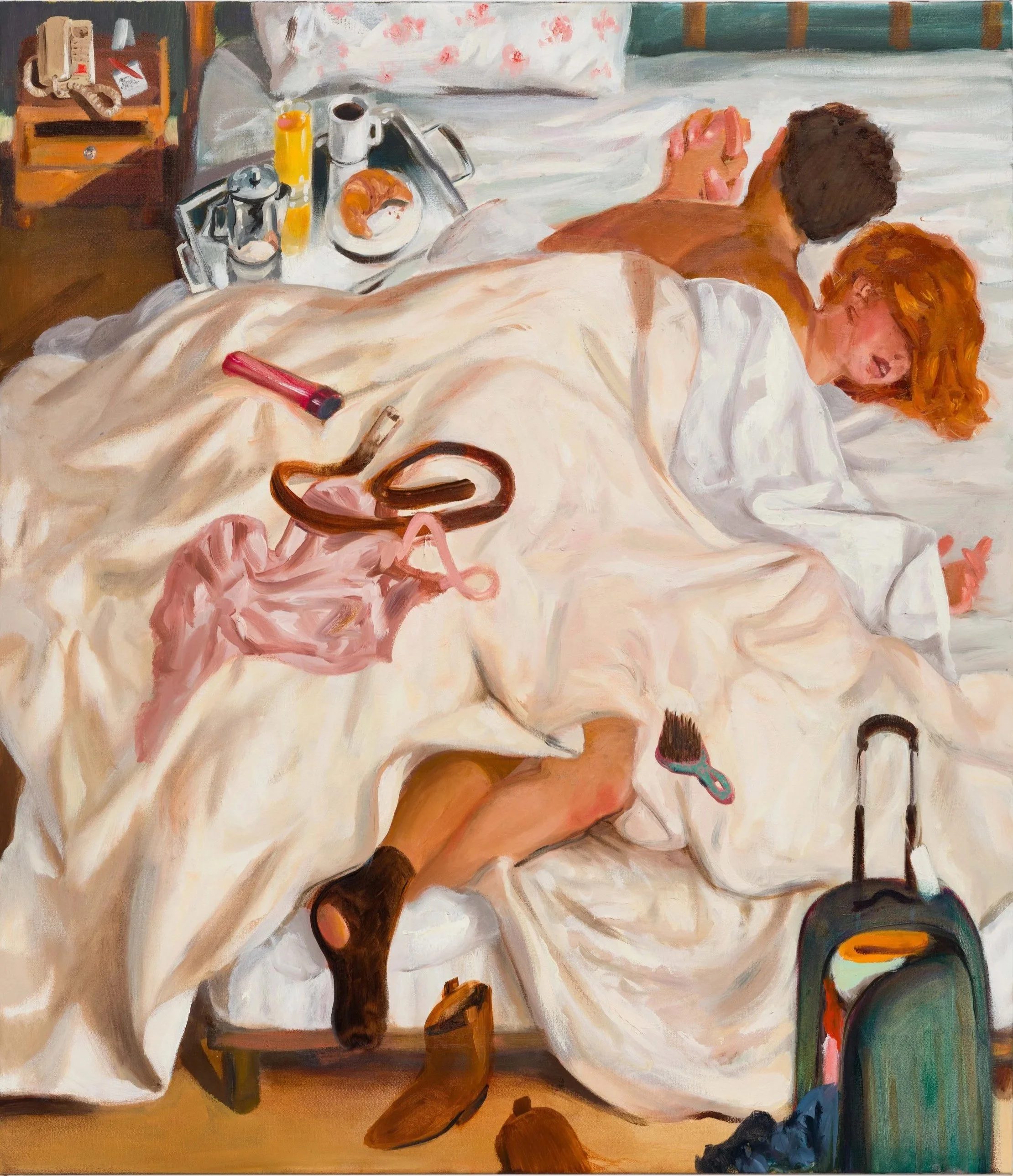 “Hotel” 2024, oil on linen, 42 × 56 in. 