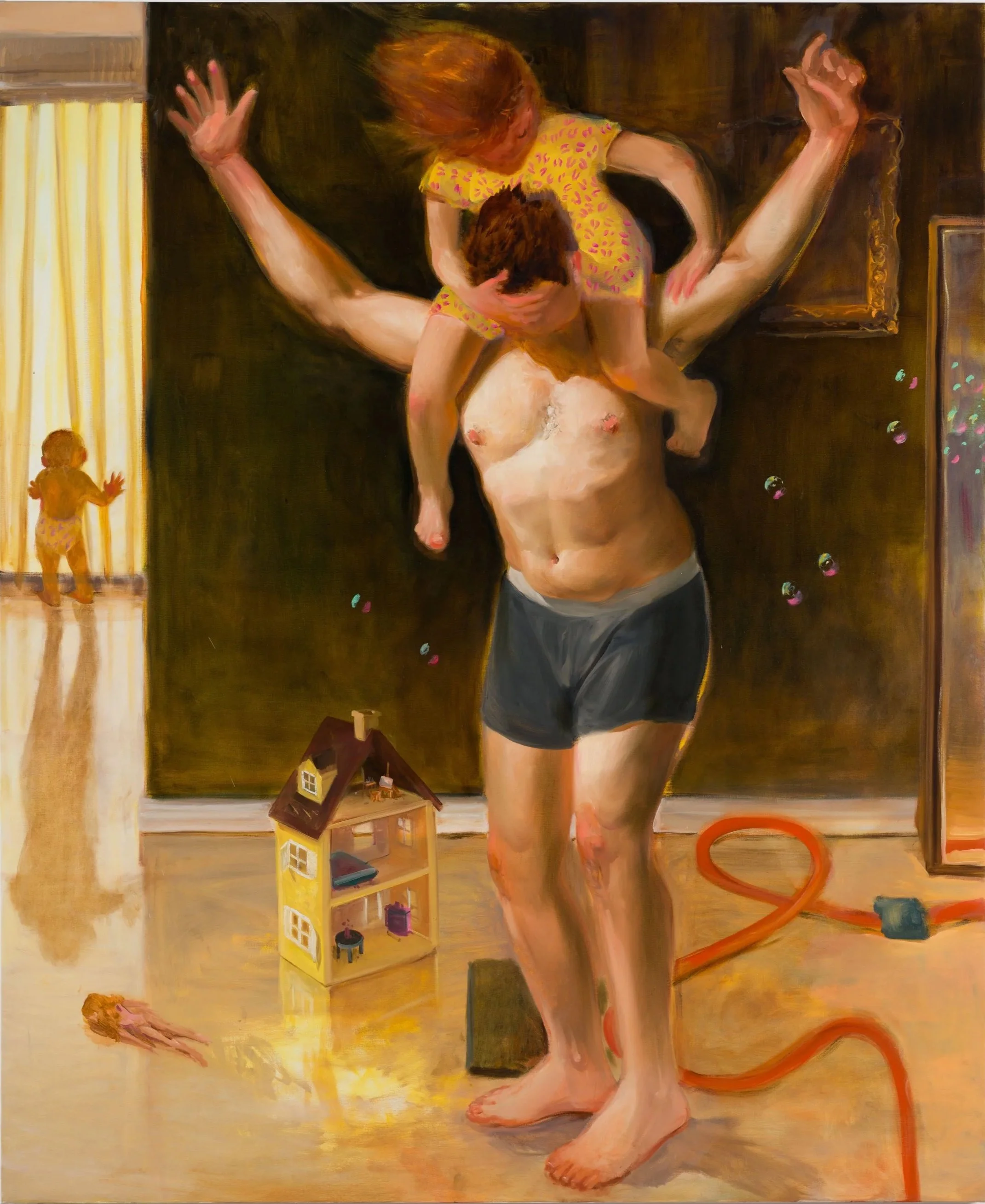 "Myths of Wasted Time" 2023, oil on linen, 90.5 x 75.75