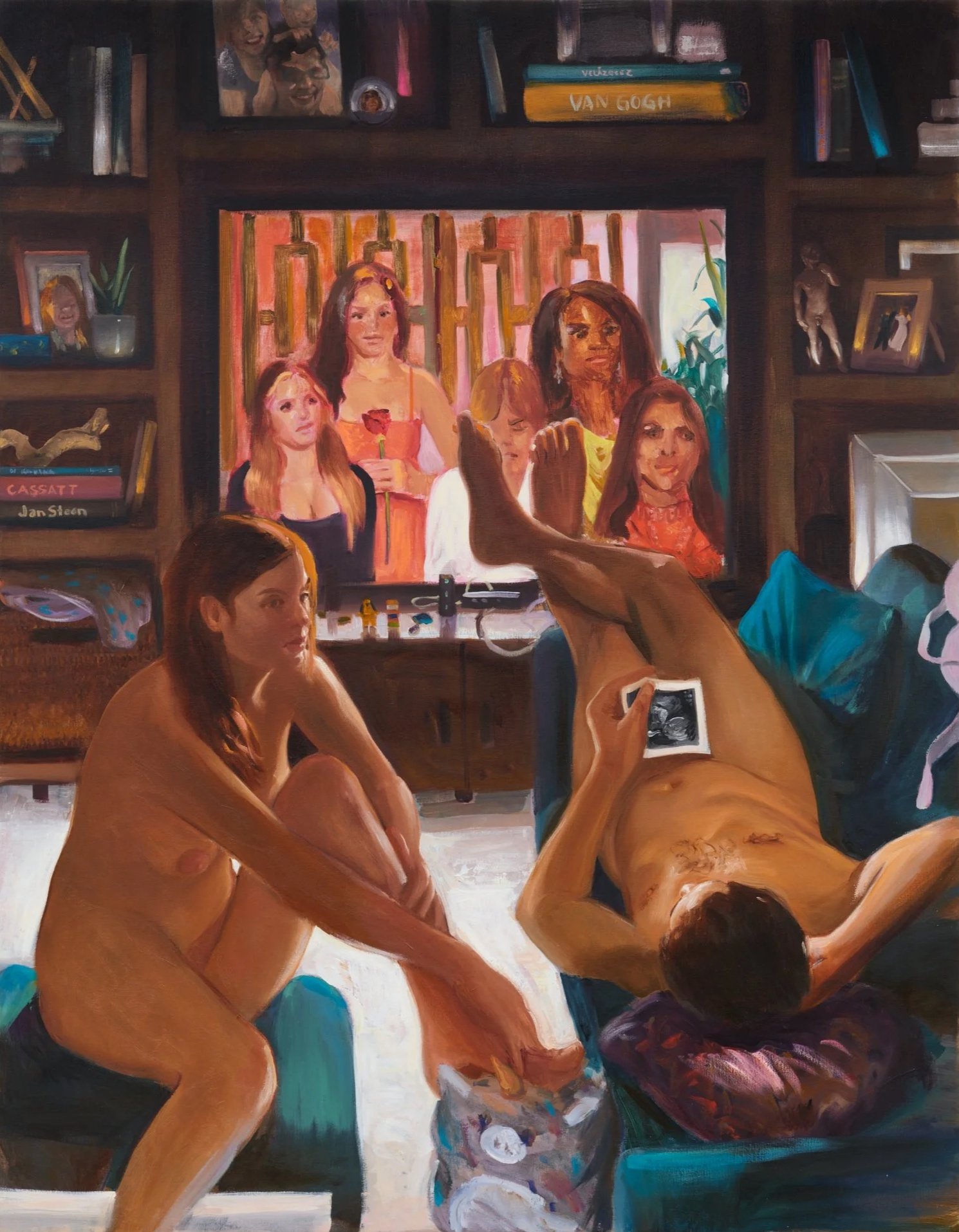 "Basic Melancholia", 2022, oil on linen, 63 x 49.25 in. 