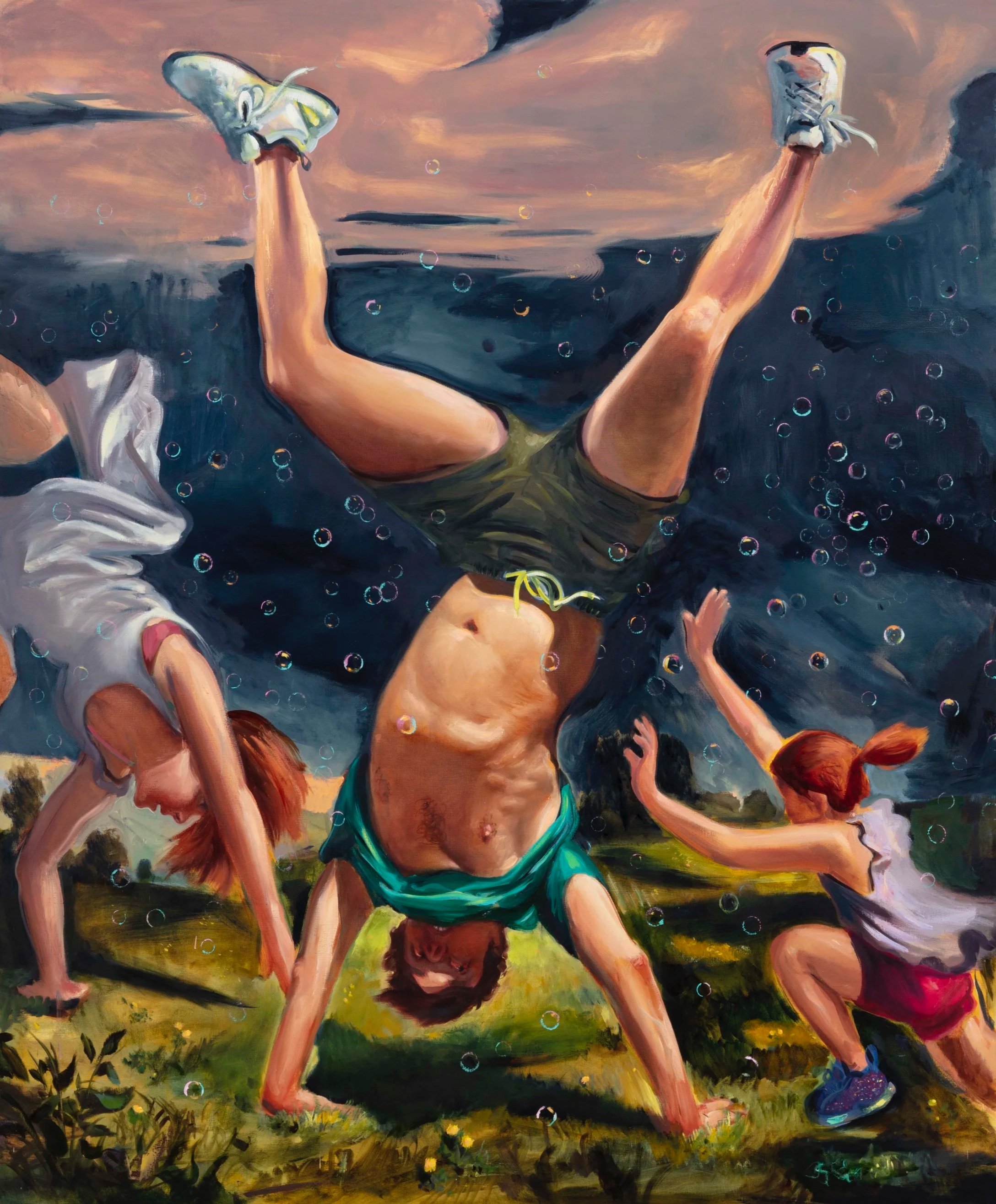 "Crossover", 2021, oil on linen, 90.5 x 75.75 in. 