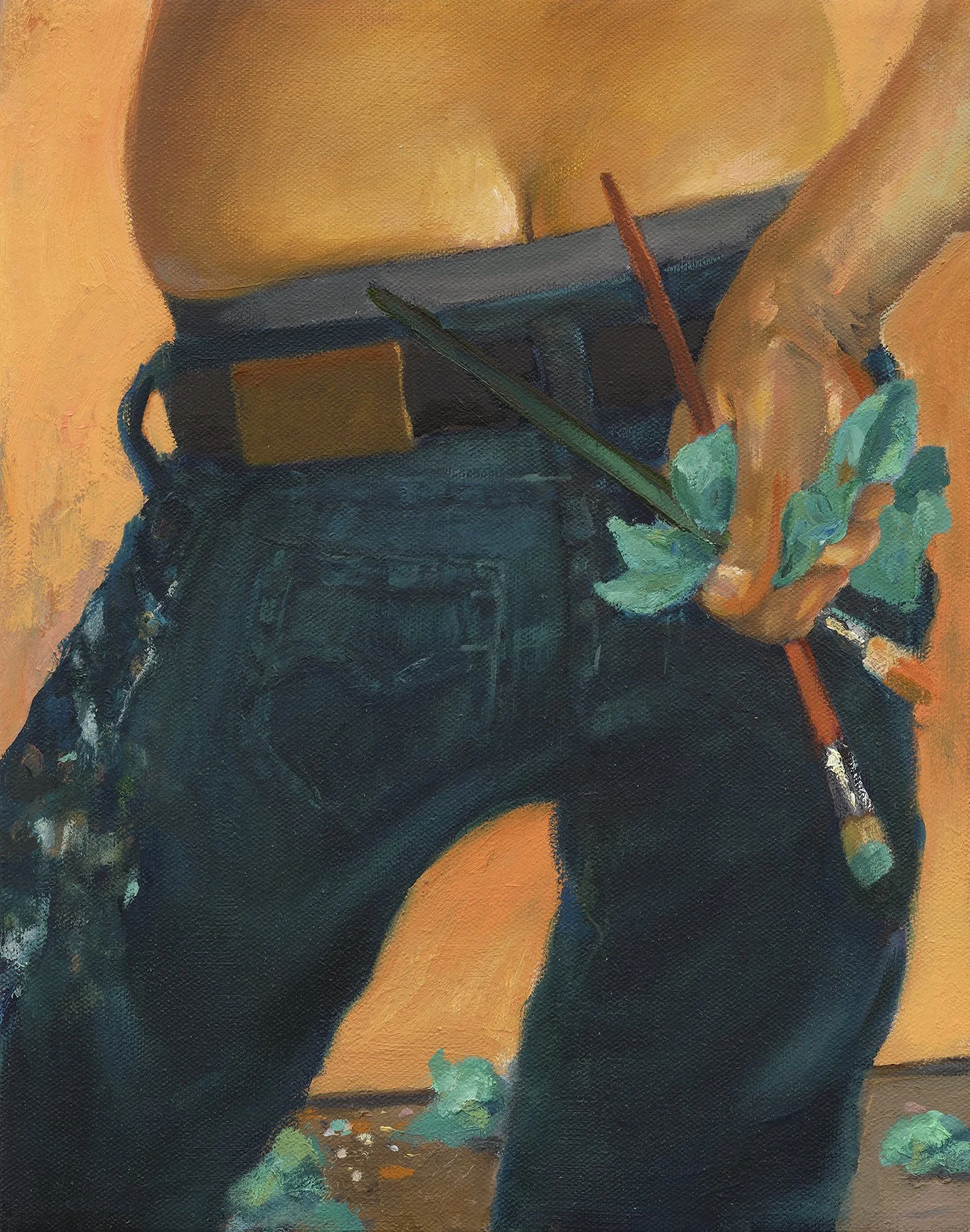 "Before I Slay the Giant", 2026, oil on canvas, 14 x 11in
