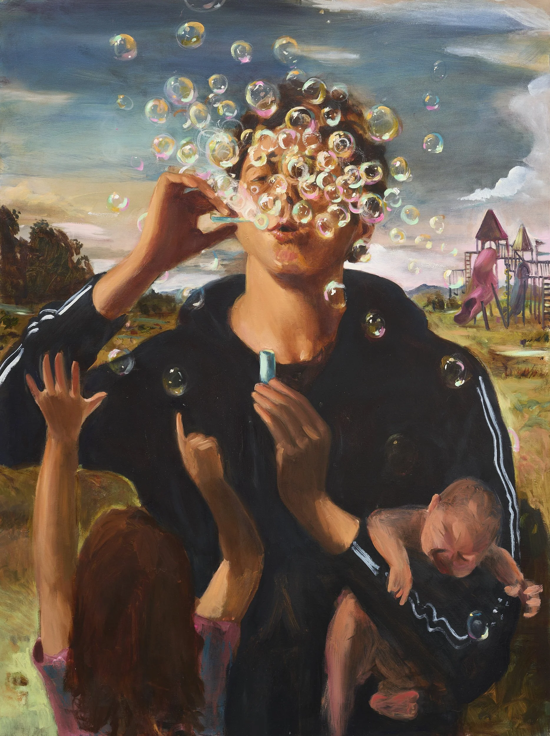 "Descendants", 2022, oil on linen, 48 x 36 in.