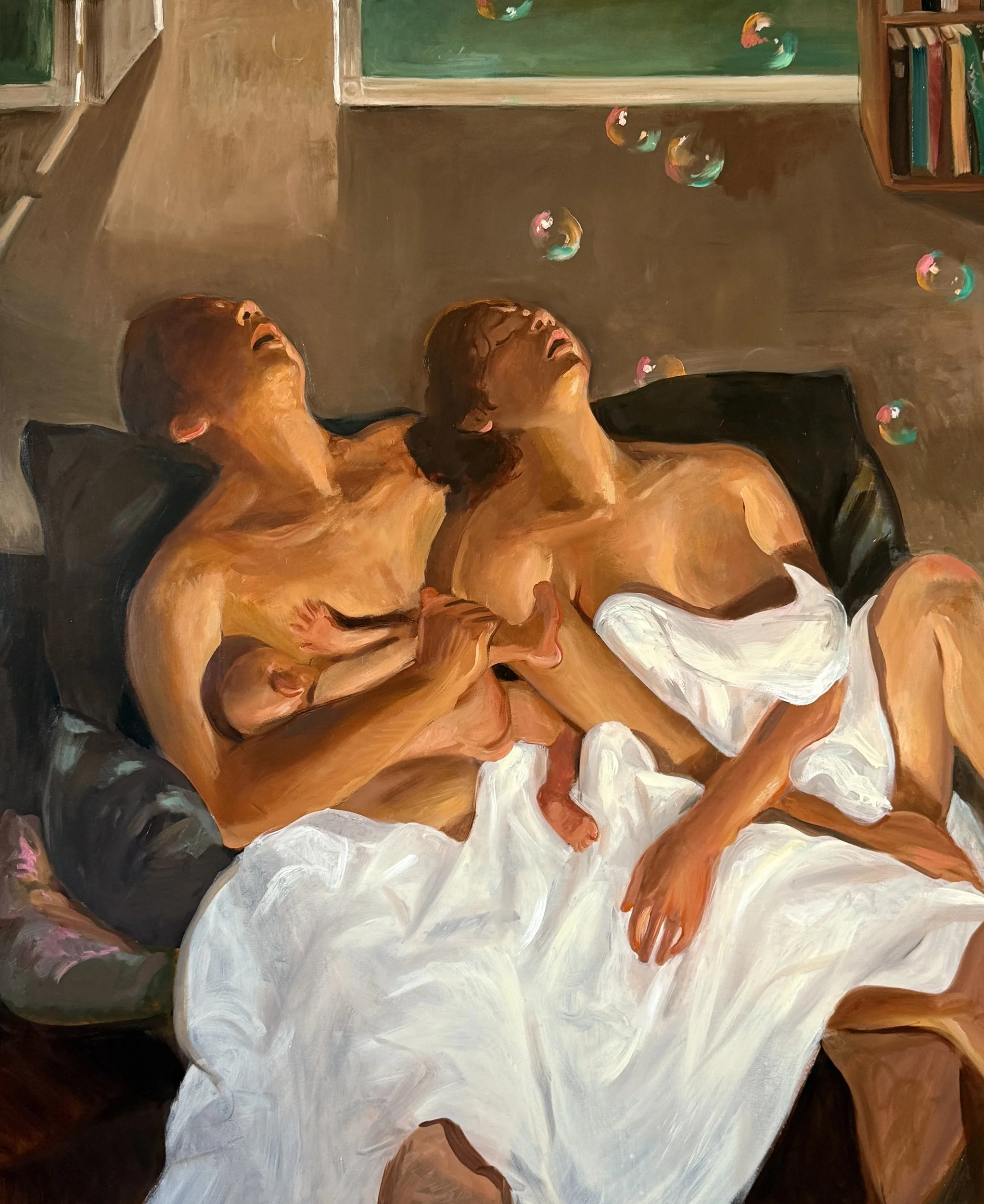 "Dreamers", 2025, oil on canvas,  68 x 56 in. 