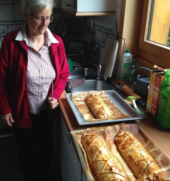 homemeade apple strudel
