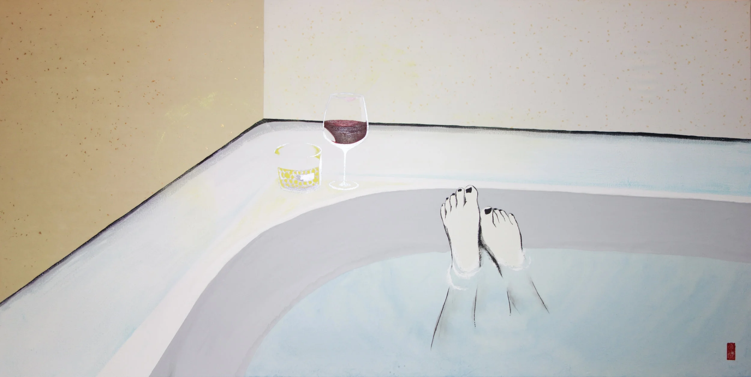 Me Time, 36 x 72 x 1.5 inches