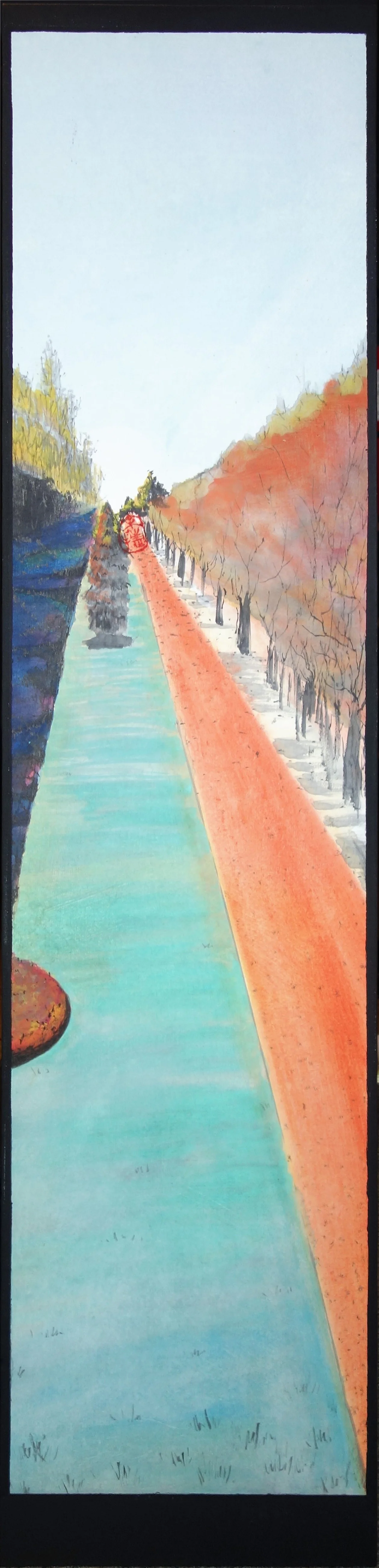 Autumn, 58 x 14 x 1.5 inches