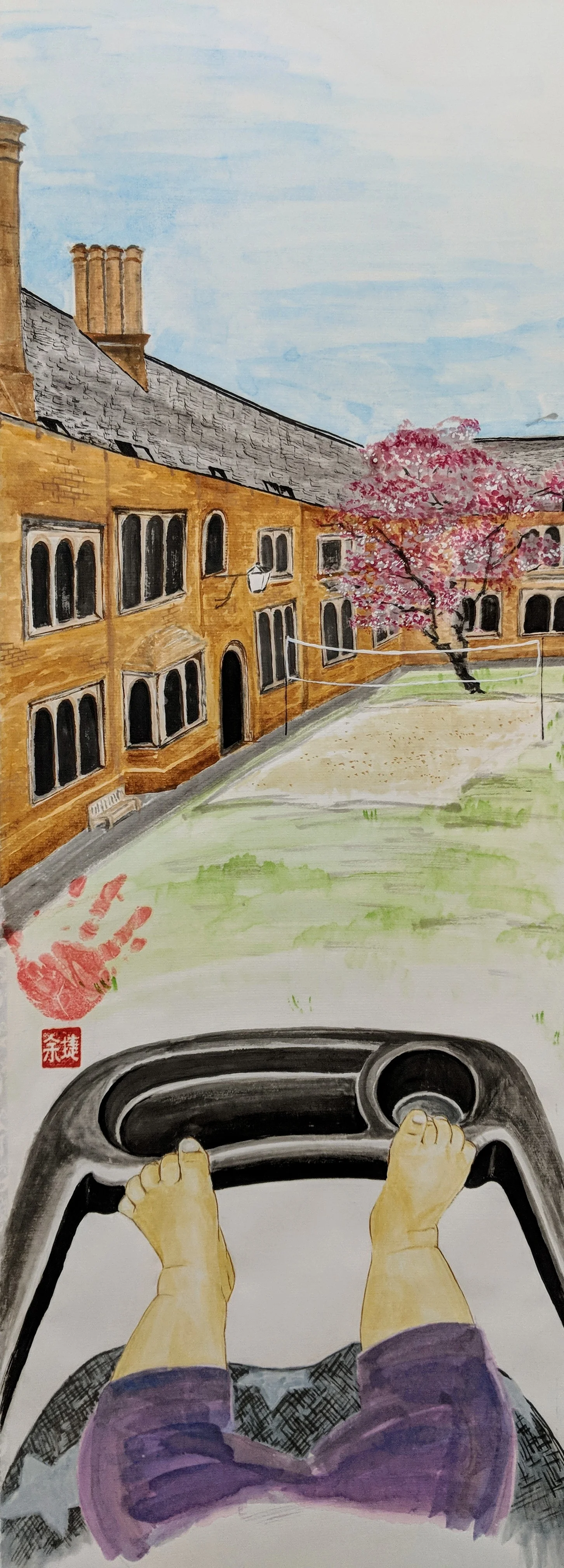 Princeton University, Alexander Beach Court @ 4 Months, 34 x 11.5 inches
