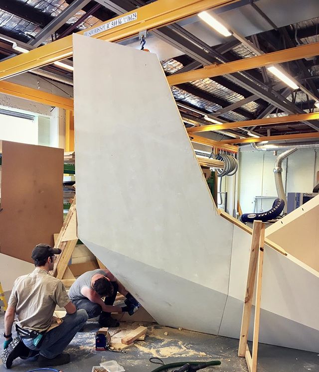 More parts being assembled for the base of the NGV Floe pavilion. The 6 meter high 3D printed tower will begin assembly tomorrow. #rmitarchitecture #studiorolandsnooks #ngv