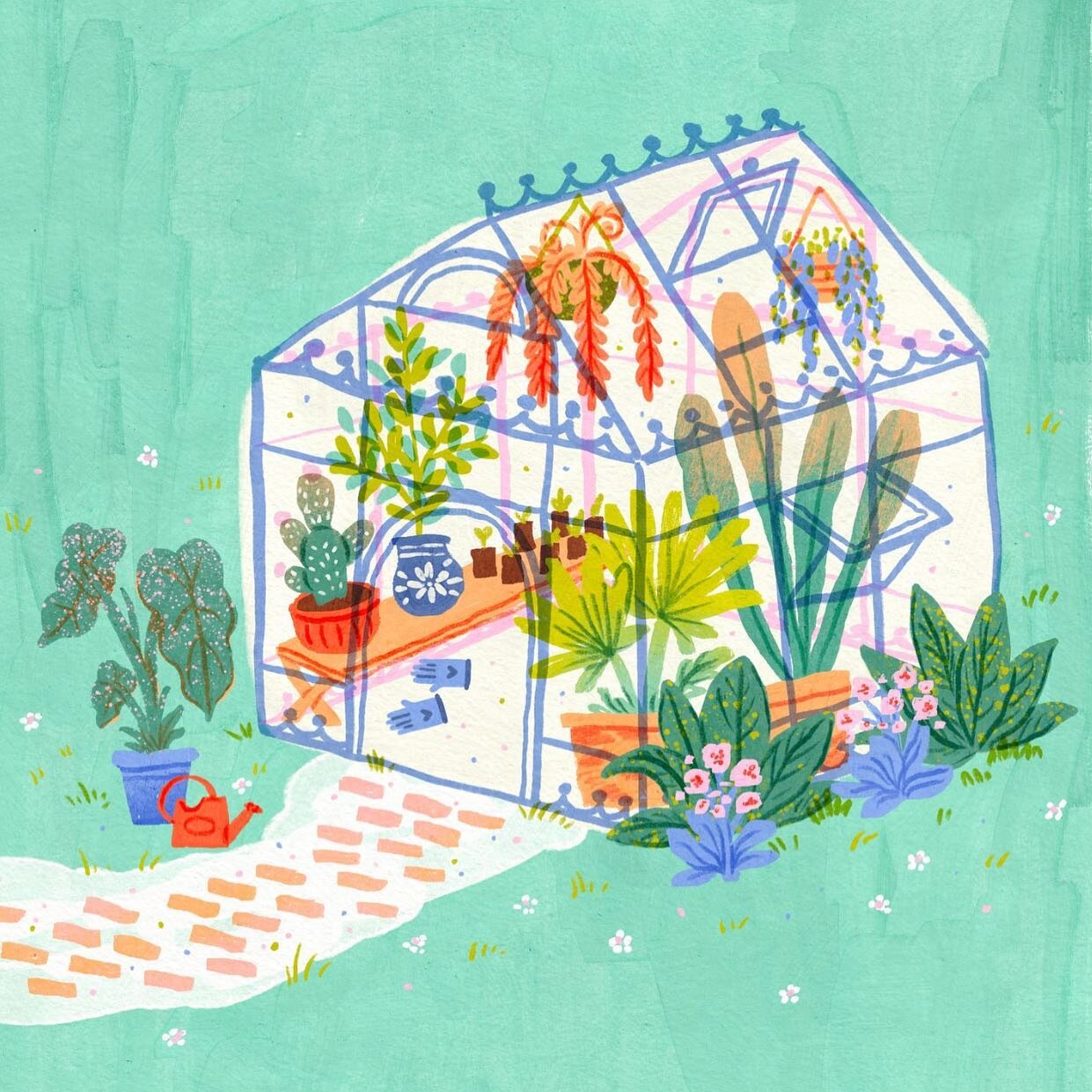 It&rsquo;s almost time to get veggies in the ground. Are you growing anything new this year in the garden?

#illustratorswhogarden #illustration #greenhouse #garden #illustrationartists #illustrationart #gardening #gardeninspiration #artlicensing #br