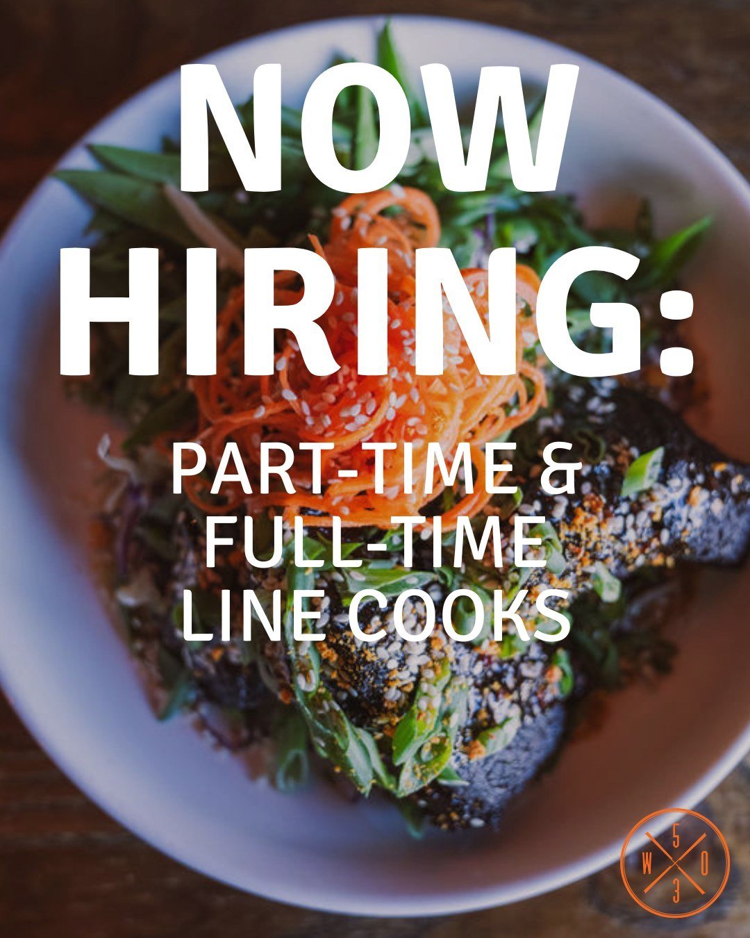 503W is growing our team and currently looking for people with a passion for food, drinks and commitment to quality service. Come join our fun, fast-paced and friendly team.

We are Now Hiring part-time and full-time line cooks.

To Apply: email your