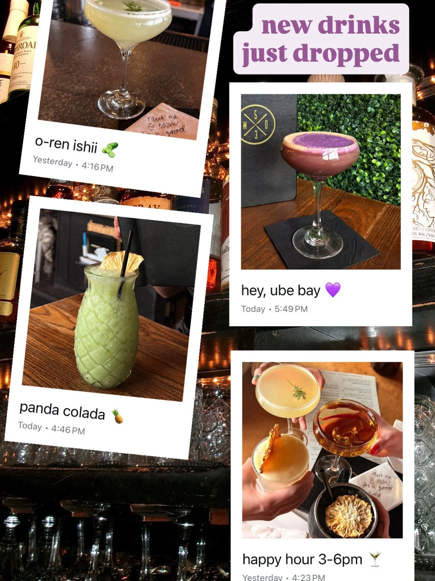 New drinks just dropped, just in time for the weekend.