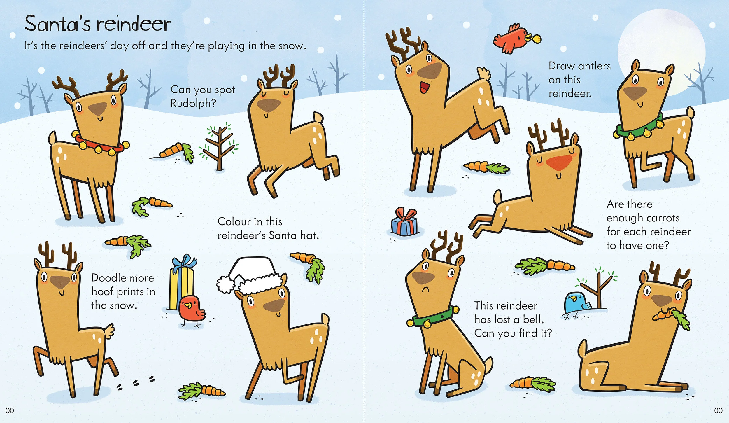 "Santa's reindeer" was published in Usborne's Little Children's Christmas Activity Book .