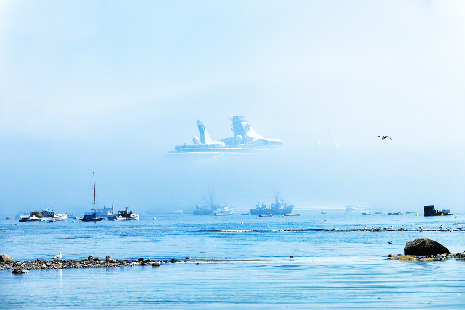 Foggy afternoon coming back from Bar Island