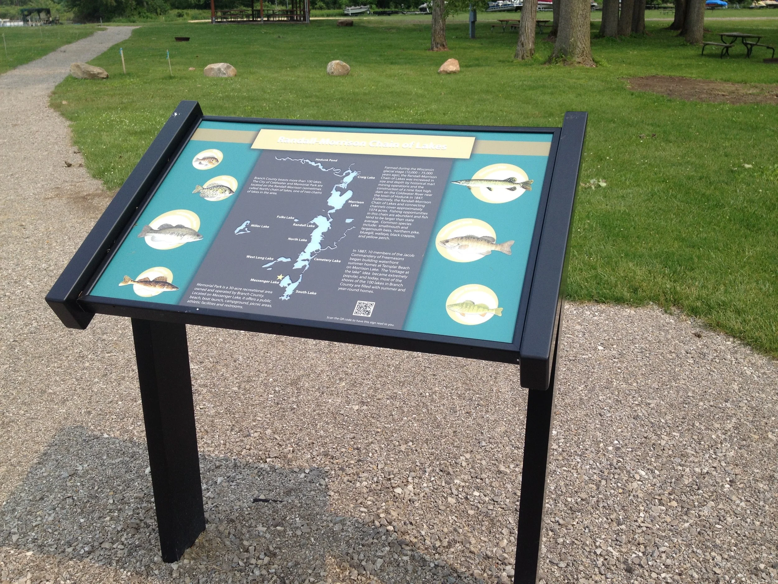Informational park sign
