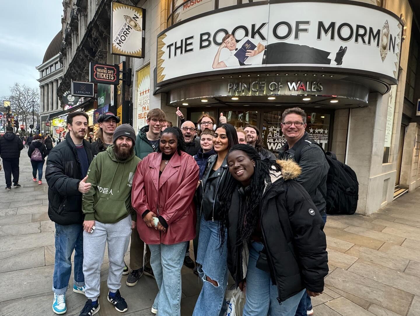 Took part of the UON gang off site to #TheBookOfMorman in the West End today! What a day out and a real experience for all, big thanks to @tim.smart.568 and @stace3624 for organising this! A great opportunity for our students.