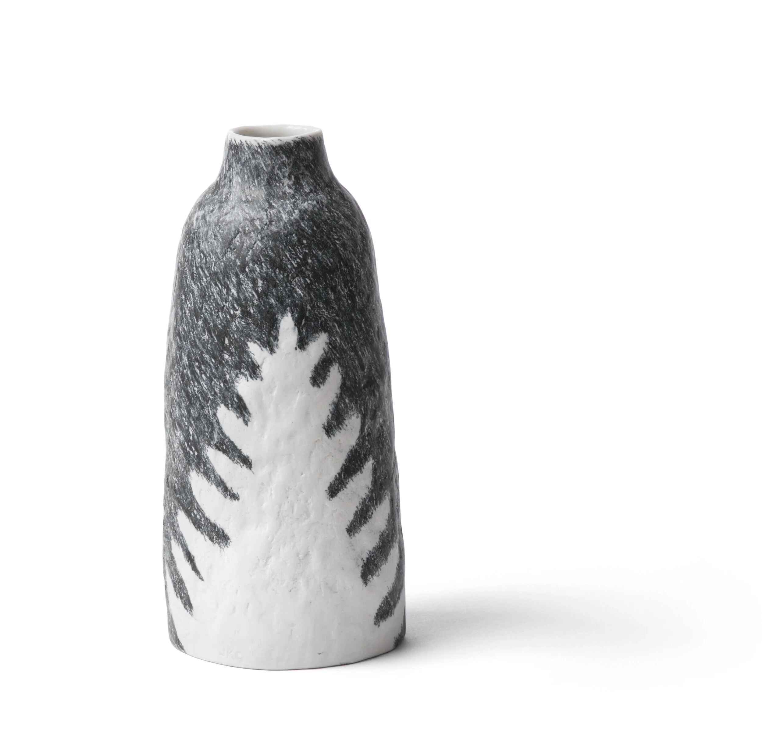 Forest Ghost series 2018 Porcelain, ceramic pencil, internal clear glaze H 28cm W 13cm D 13cm