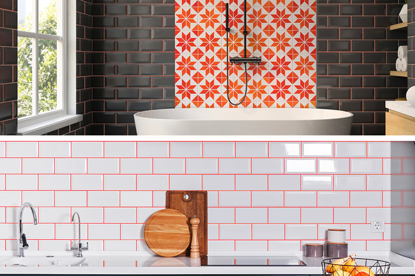 Tile Doctor - Starlike grout in Living Coral