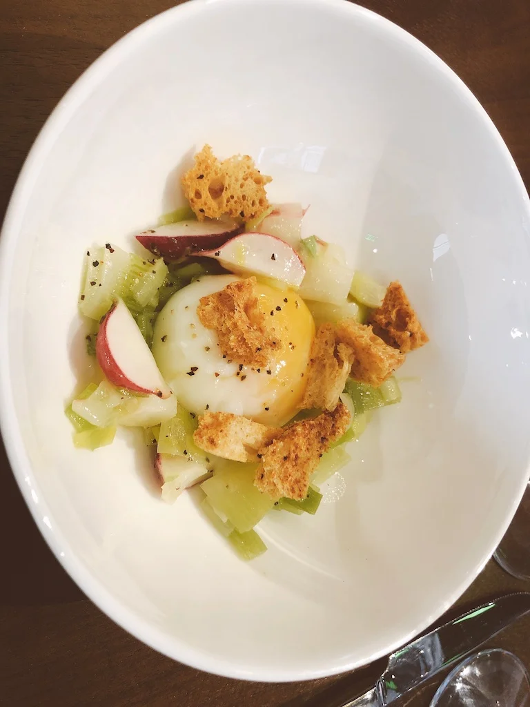 This leek salad with poached egg tasted as good as it looks