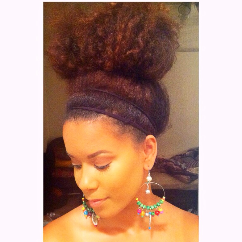 IG: ahfro_baang "my current stage; high bun"