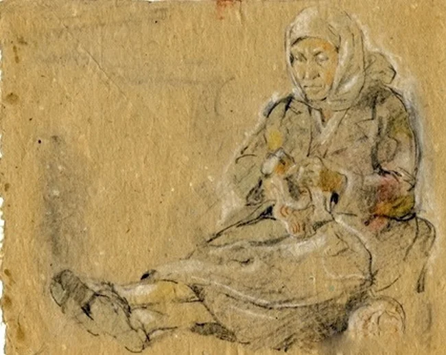 За вязанием» 1942.jpg