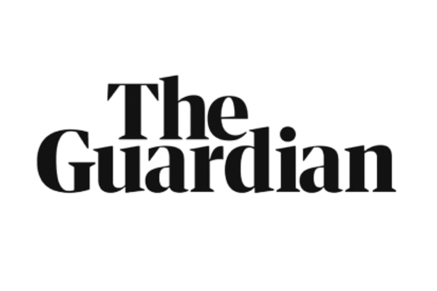 The Guardians logo in black text with a 3D shadow effect on a black background.