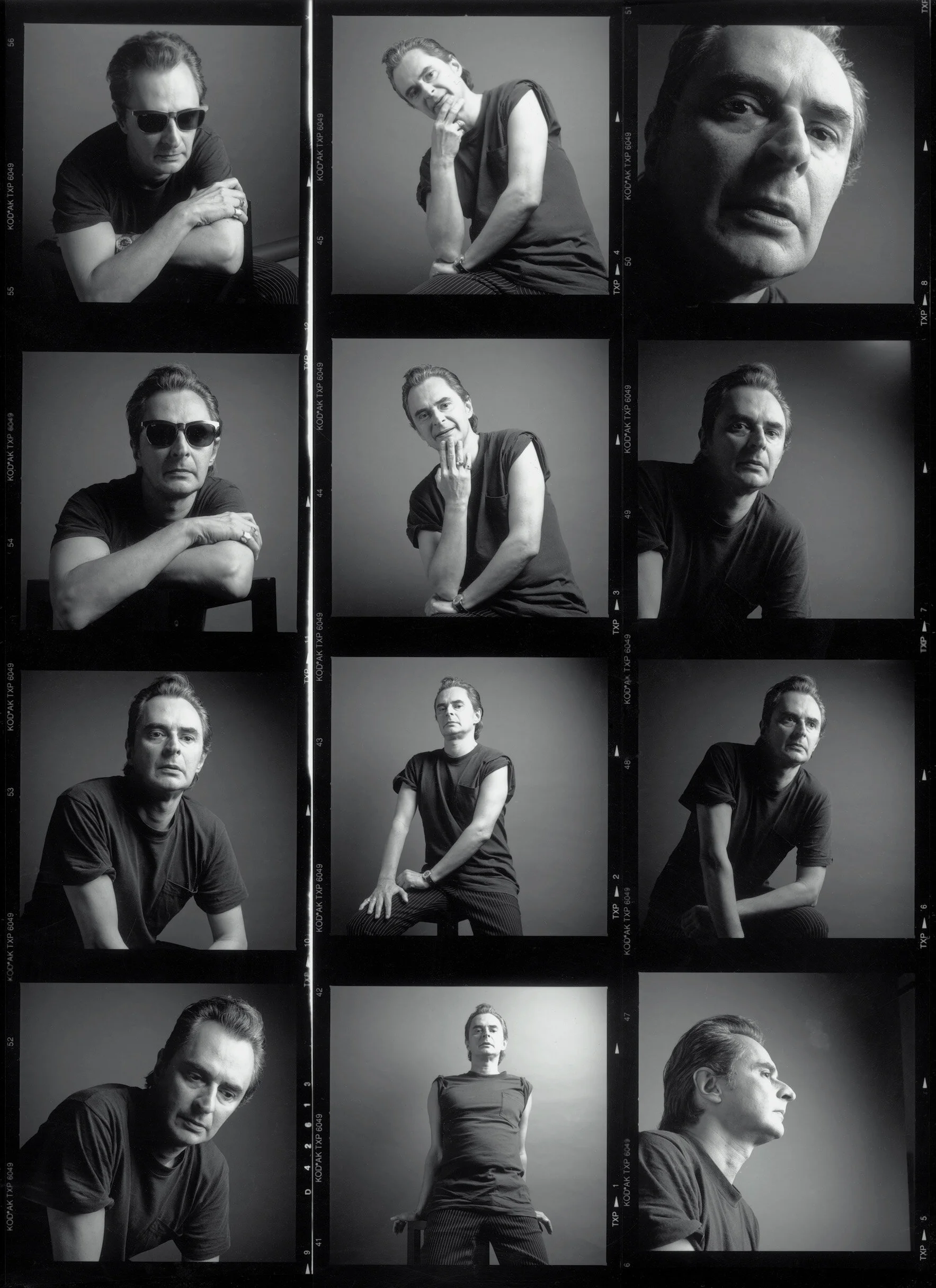 12 vues en NB de Marc Zermati , Skydog records , Punk Rock promoteur et Producteur,Paris 1995 , Rock &Folk,Hasselblad 6x6 ,Film argentique non retouché