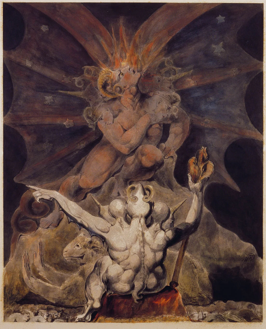 William Blake, The Number of the Beast is 666 (early 1800s). Maybe a bit weird. Elijah Goldsmith's dreams had nothing on William Blake's.
