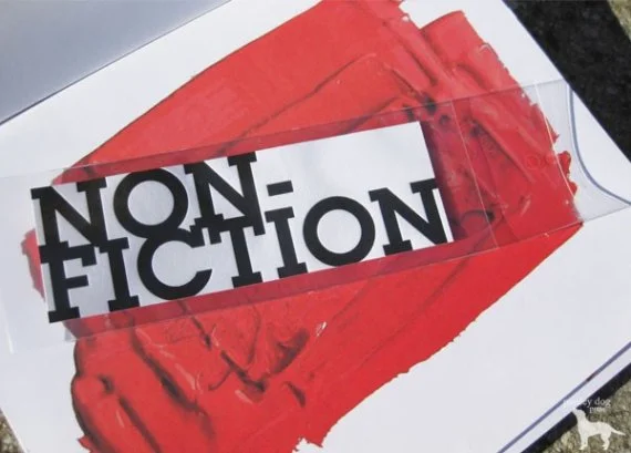 "Non-Fiction" letterpress bookmark by Paisley Dog Press