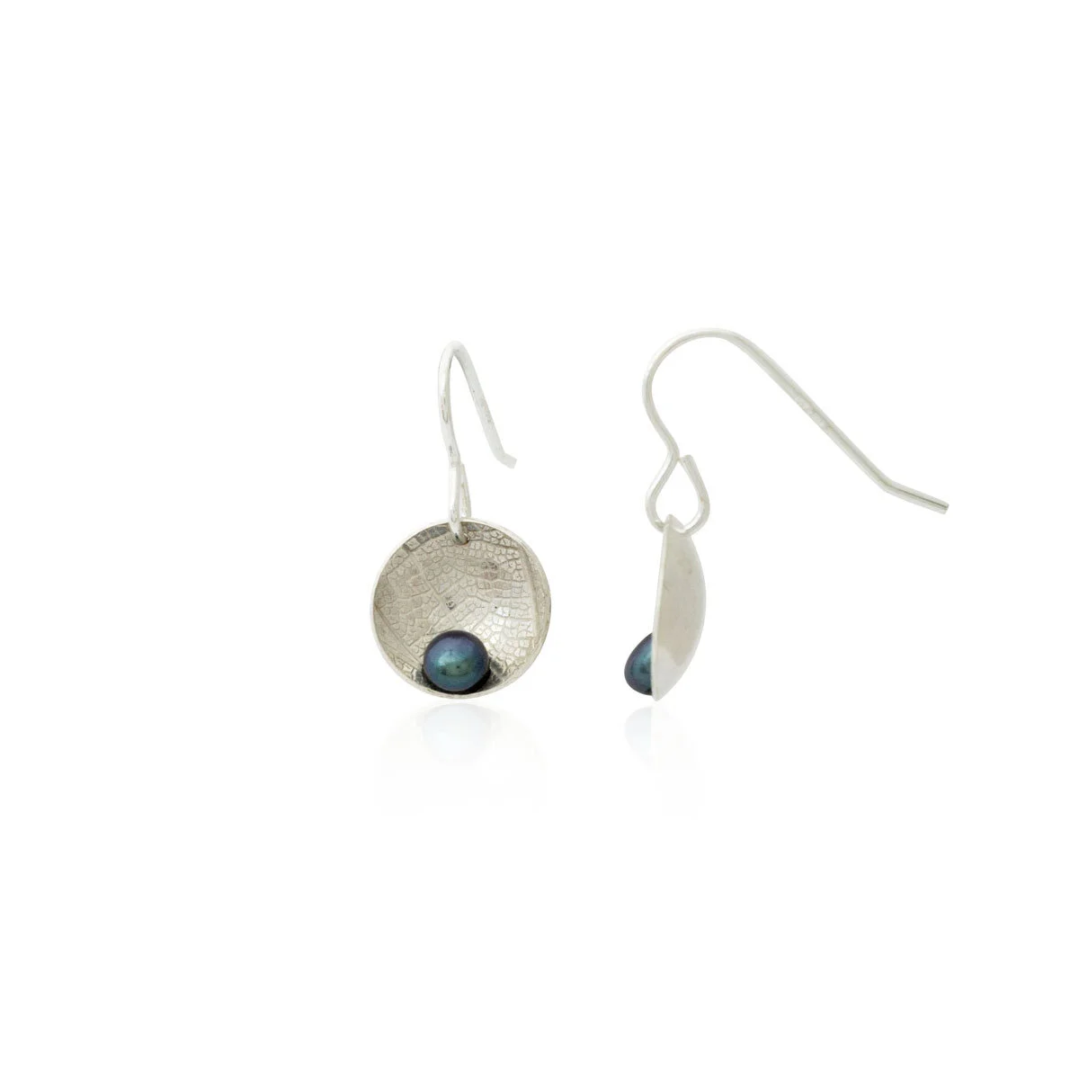 Kate Phipps Circle drops peacock pearl leaf one side on.jpg