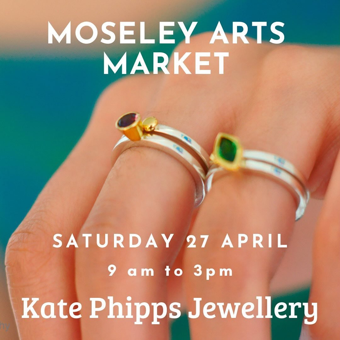 Moseley Arts Market and Moseley Farmers&rsquo; Market are both happening on Saturday from 9am. We&rsquo;d love to see you there. 
#moseleyartsmarket #moseleyfarmersmarket #moseleybirmingham #birminghamwhaton #artsmarket #handmadejewellery #goldandsil