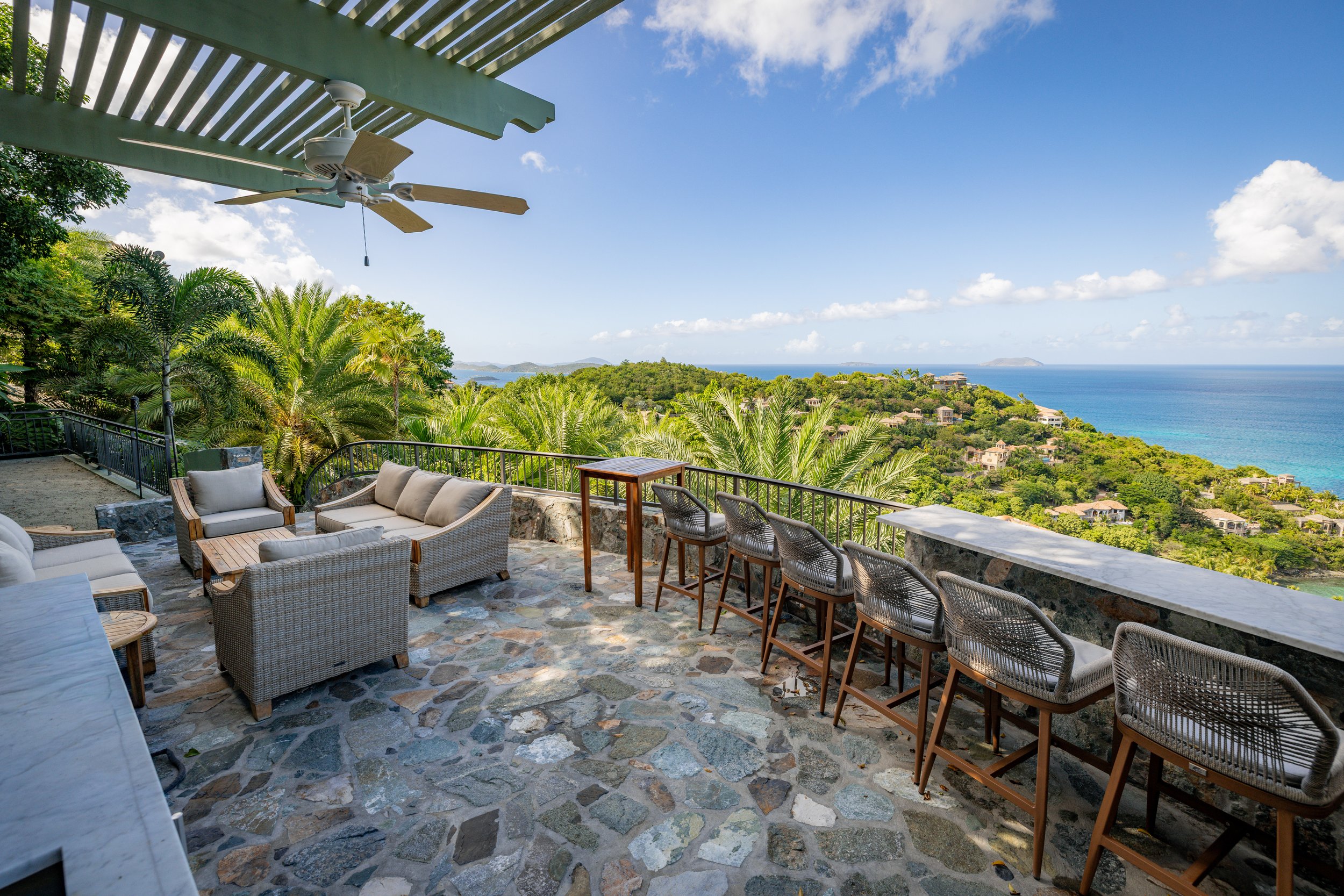 One of several outdoor patios with views to the BVI's
