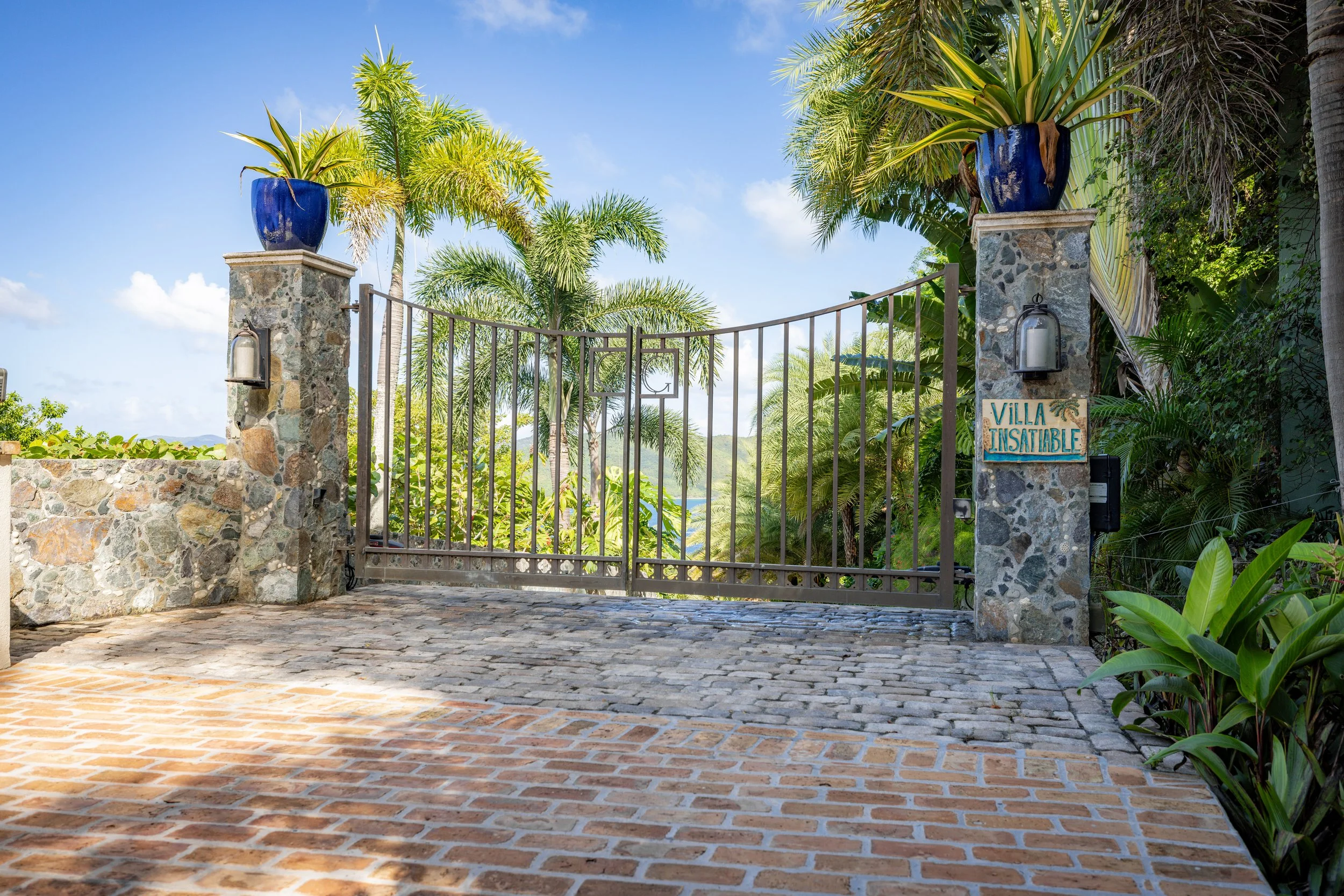 Private gate for villa