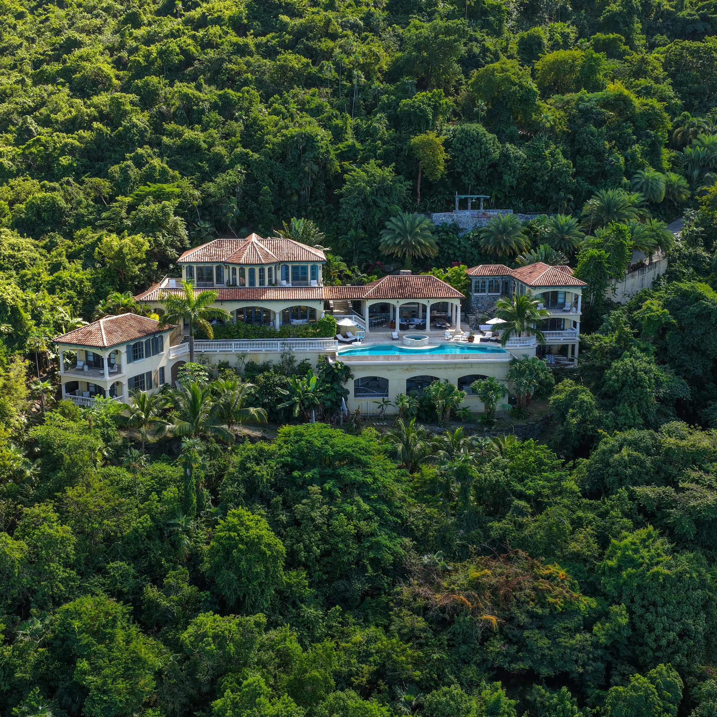 Drone footage of Villa Insatiable